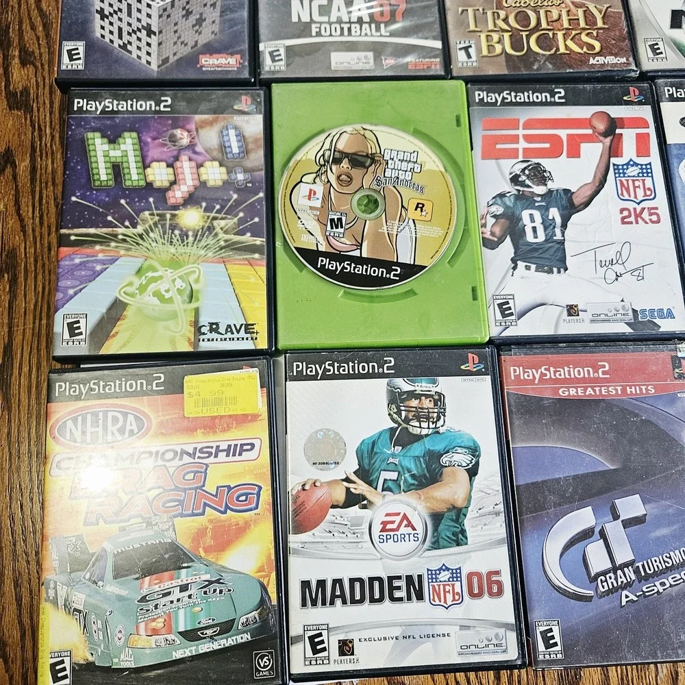 Play Station 2 Games Lot Of 24 Games  GTA, Sports, Racing And More Some Manuels